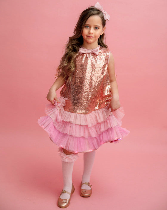 Rochița cu Luminițe, Gama Premium Roz Gold, de Vara, de Eveniment