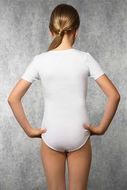 Body Alb Mânecă Treisferturi, de Balet și Școală