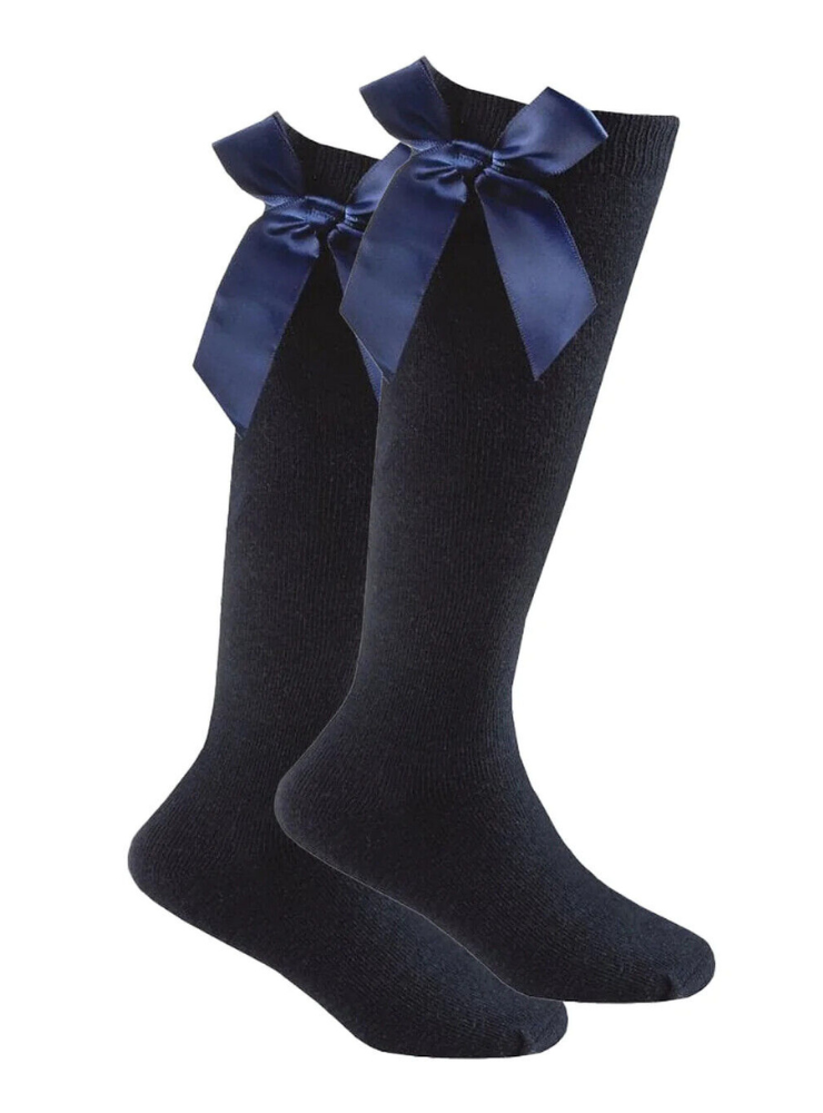 Șosețele cu Fundiță Bleumarin, de Școală / Grădiniță