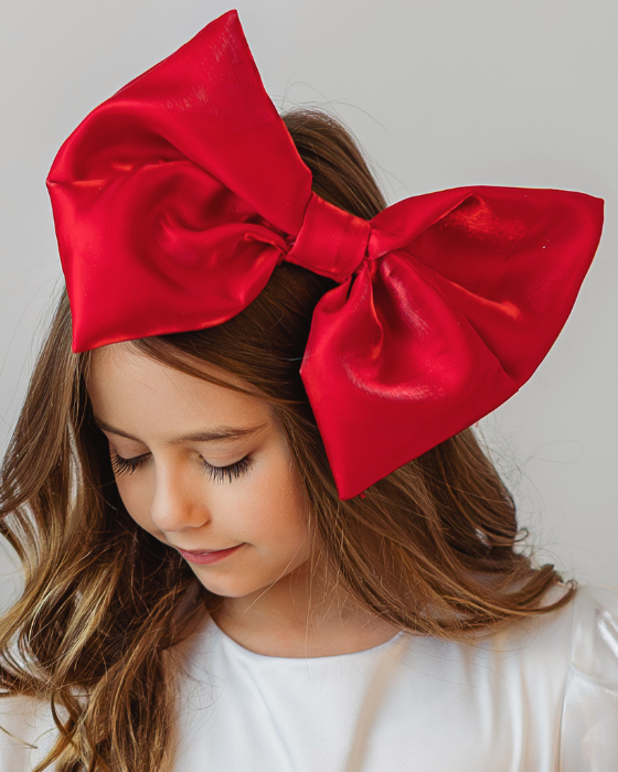 Bentita cu Fundita Rosie Craciuneasca, large