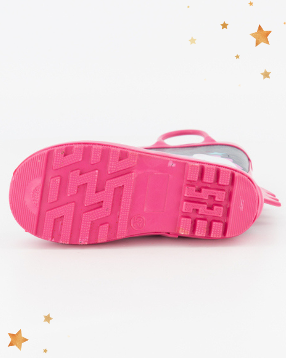 Cizmulițe Unicorn de Cauciuc, Glitter Argintiu și Steluțe, 30