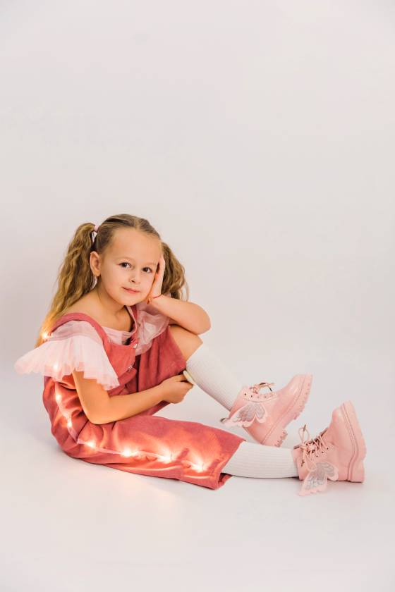 Jumpsuit with Merry Lights, Pink, Play, Gift