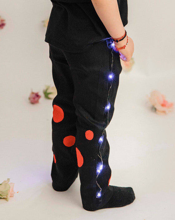 Pantaloni cu LED-uri de BUBURUZĂ