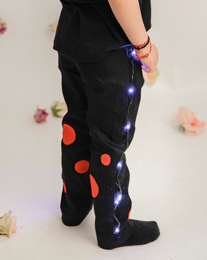 Pantaloni cu LED-uri de BUBURUZĂ