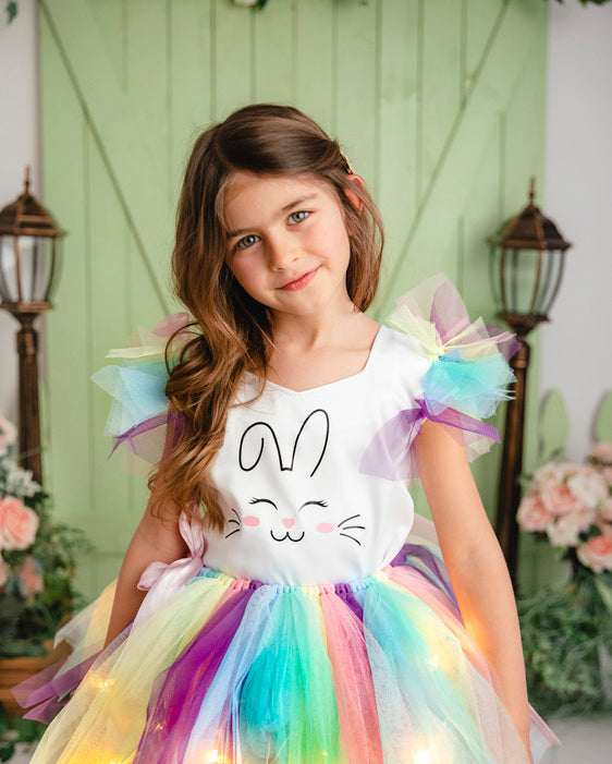 Bluzița Curcubeu cu Iepuraș de Paște