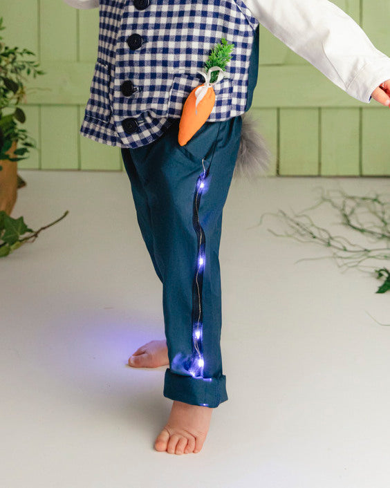 Pantaloni cu Luminițe Bleumarin, de Iepuraș cu Codiță