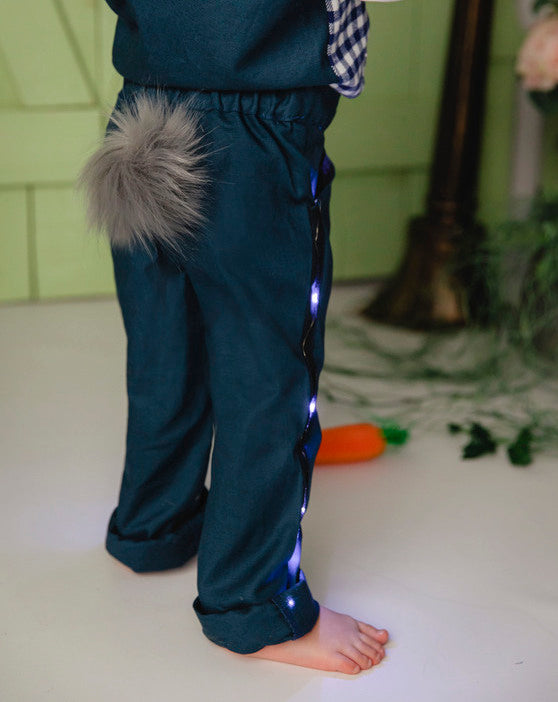 Navy Blue Bunny Tailed Light Up Pants