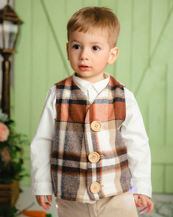 Boy&#39;s Vest, School/Kindergarten Fabric
