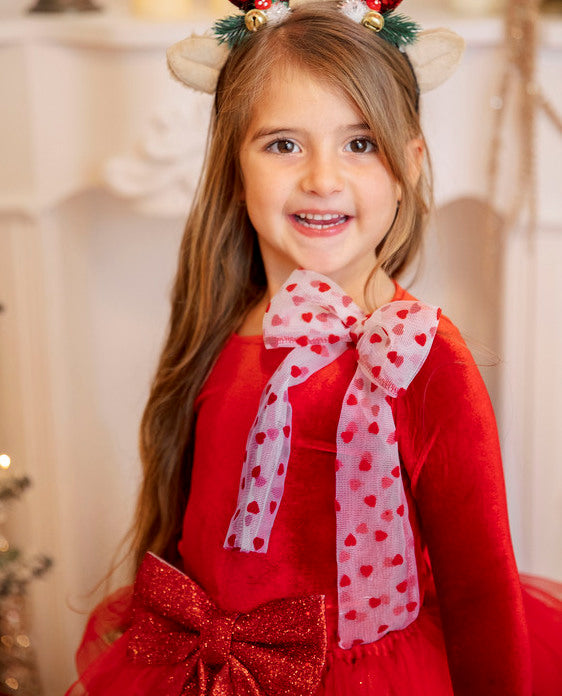 Bluzița Roșie din Catifea Soft, cu Mânecă Lungă, de Craciun superba