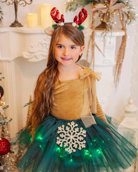 Bluzița Maro Zâna Toamnei din Catifea Soft, cu Mânecă Lungă