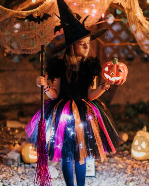 Fustița Vrăjitoarei Colorate - cu Luminițe - Halloween