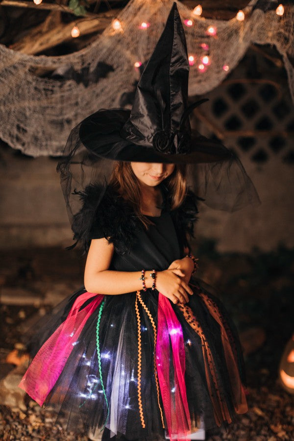 Fustița Vrăjitoarei Colorate - cu Luminițe - Halloween