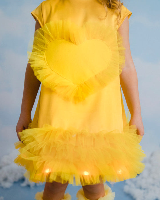 Rochița cu Luminițe Zâna Toamnei, Galbenă pentru Serbare Toamnă / Soare