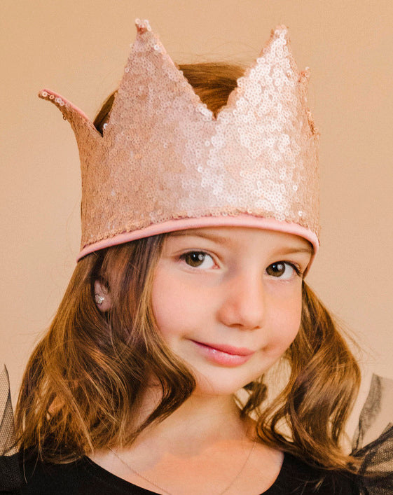 Coroniță Magică de Prințesă, Aurie cu Paiete, Captușită cu Tafta