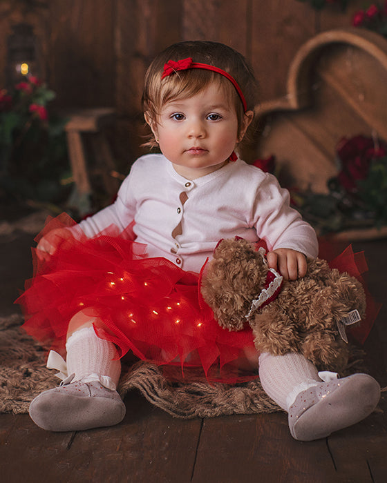 Fustița cu Luminițe, Roșie,  de Bebe, de Botez si Moț